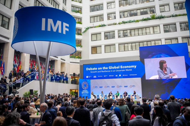 Panel discussion on the global economy at the IMF Spring Meetings.