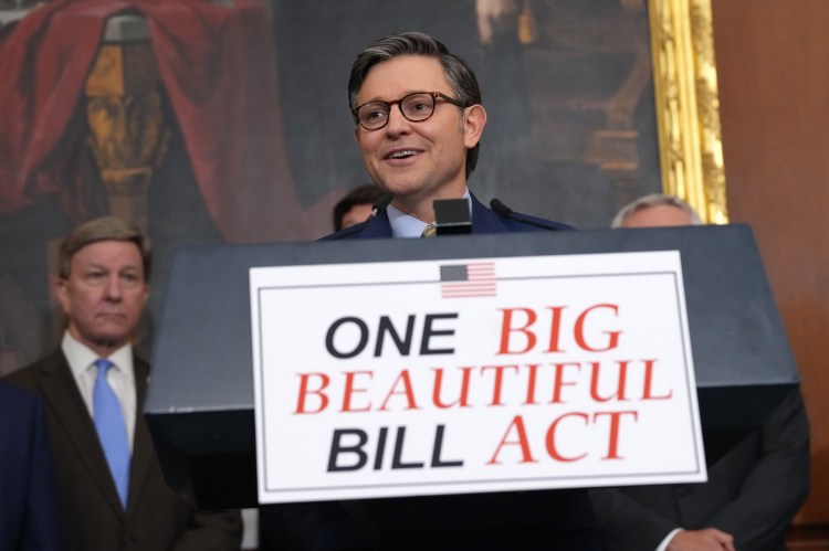 Speaker of the House Mike Johnson announces the "One Big Beautiful Bill Act."