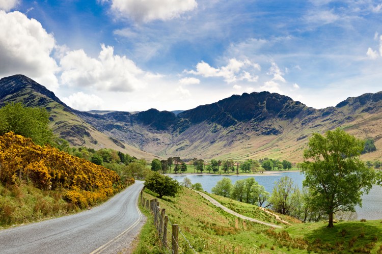 Buttermere lake and mountains in the Lake District, UK.