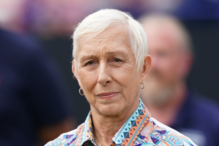 Martina Navratilova at the Rothesay International Eastbourne.