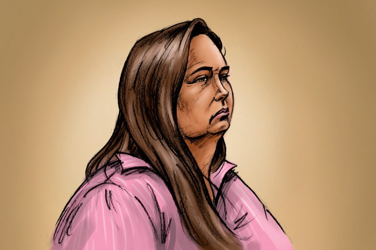Court sketch of Erin Patterson.