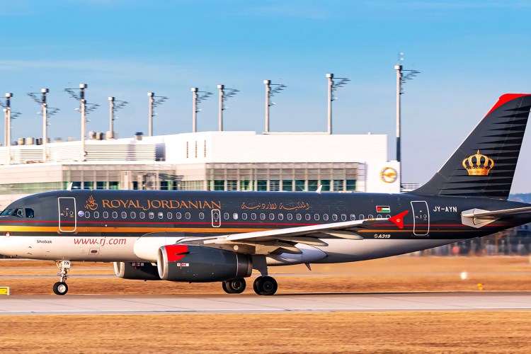 A Royal Jordanian Airbus in Munich, Germany
