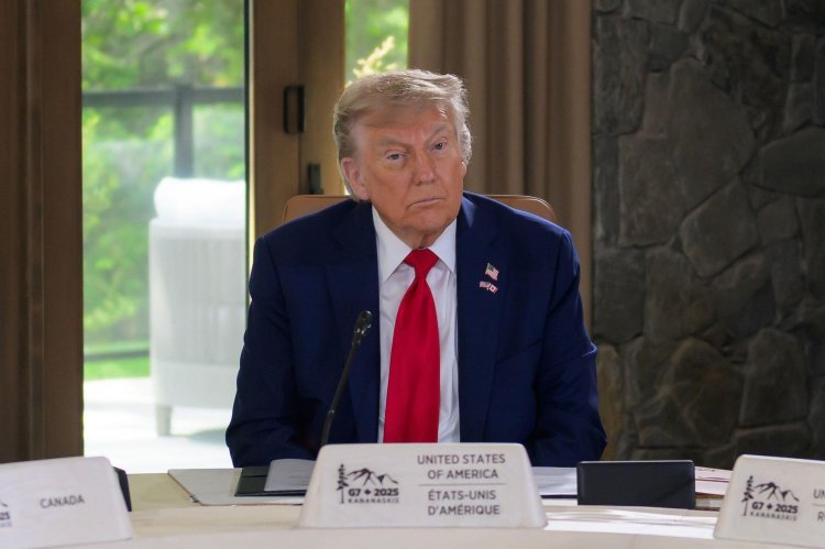 Donald Trump at the G7 Summit in Kananaskis, Canada.