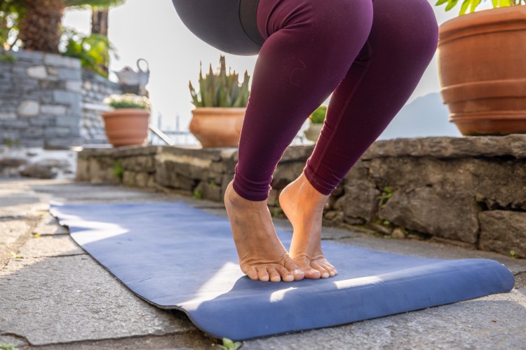 Balance barefoot to build strong foot arches