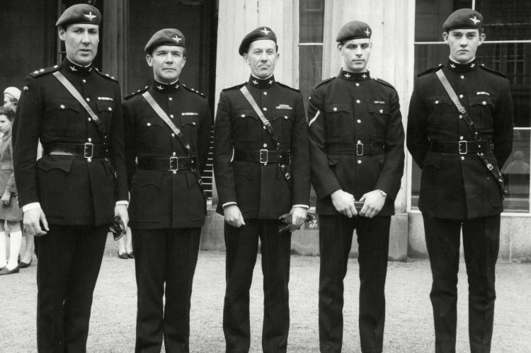 Five members of the Parachute Regiment receive awards at Buckingham Palace.
