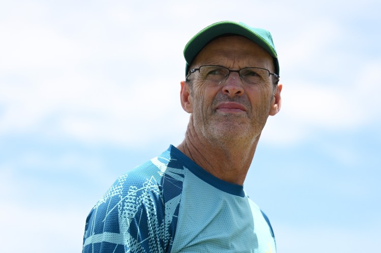 Gary Kirsten, head coach of Pakistan, at a net session.